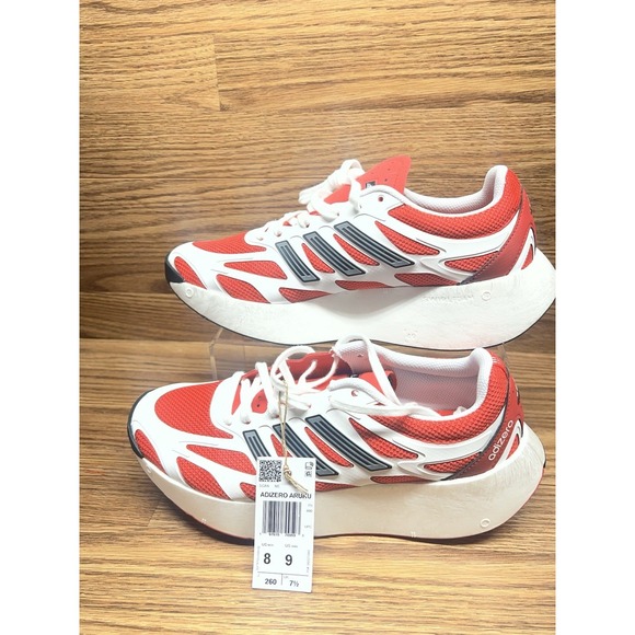 Adidas JI0308 Men's Sz 8 Women's Sz 9 White/Red Adizero Aruku Casual Shoes - Picture 14 of 16